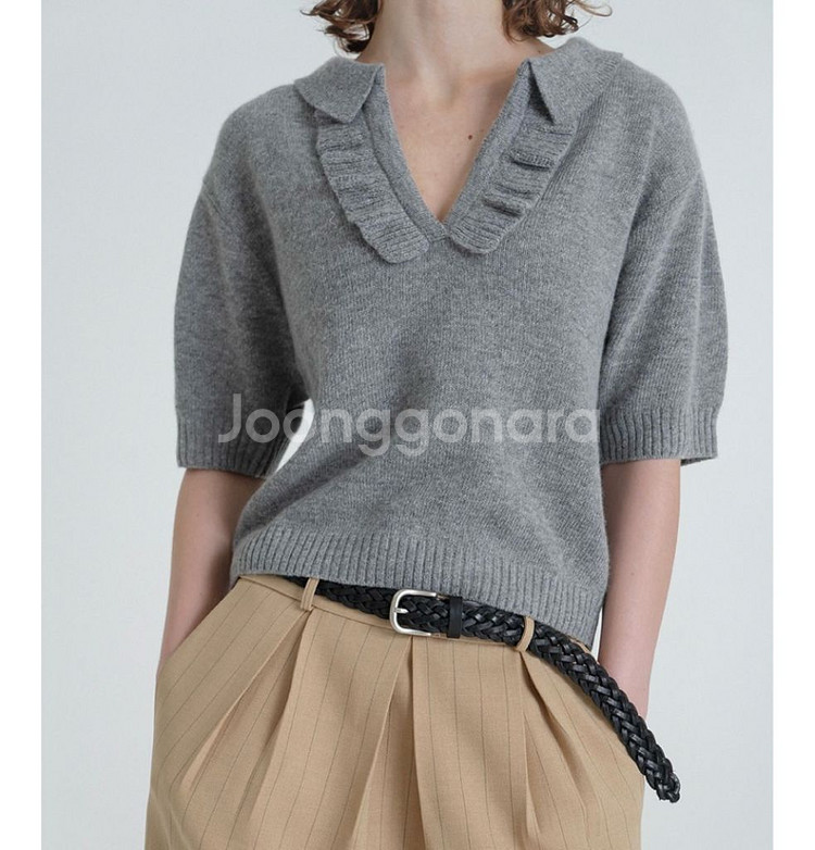 위드아웃썸머 Vanilla frill knit--2