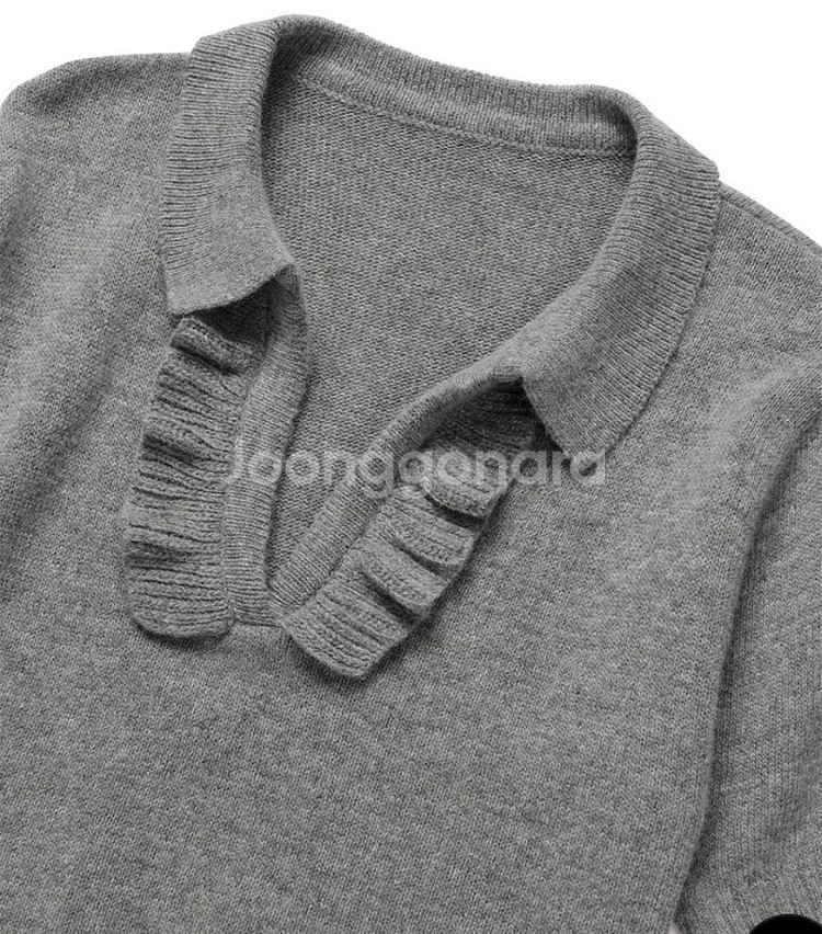 위드아웃썸머 Vanilla frill knit--8