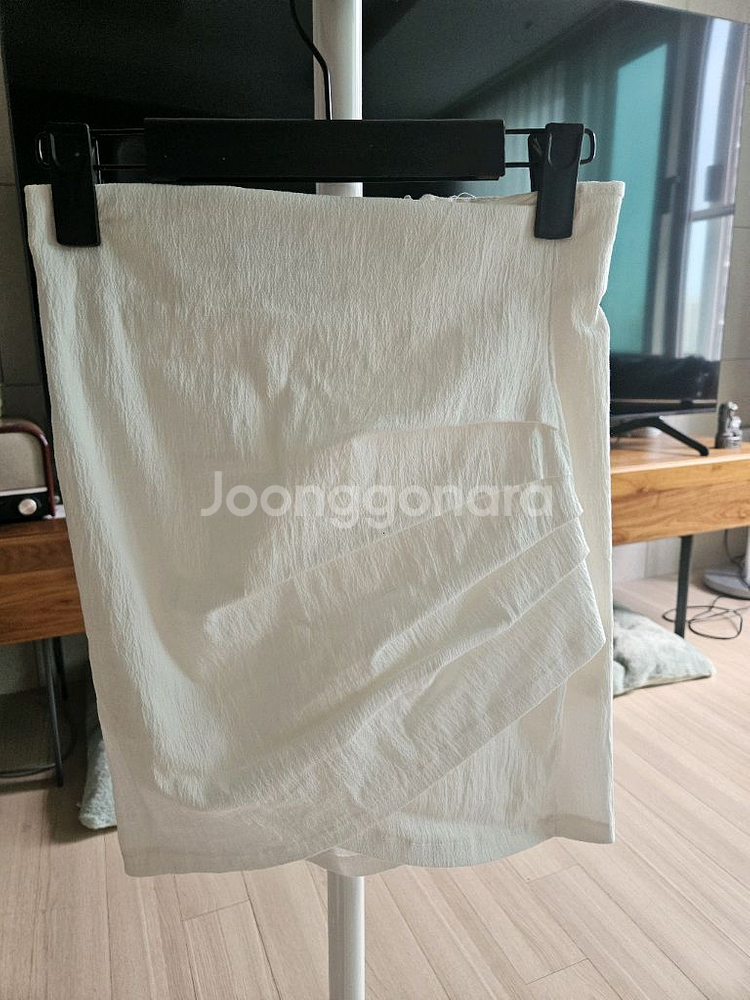 바벌스 셔링 미니 스커트 S 화이트--5