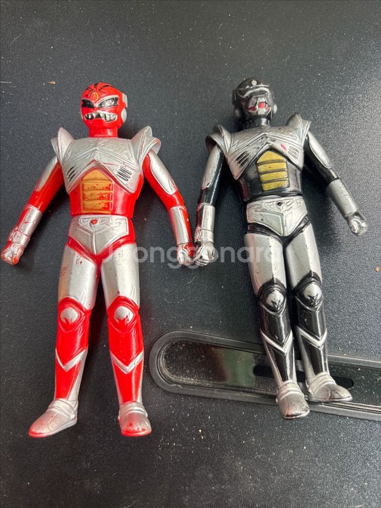 지구용사 벡터맨 레드 블랙 건담 3개 희귀 피규어 고전--0