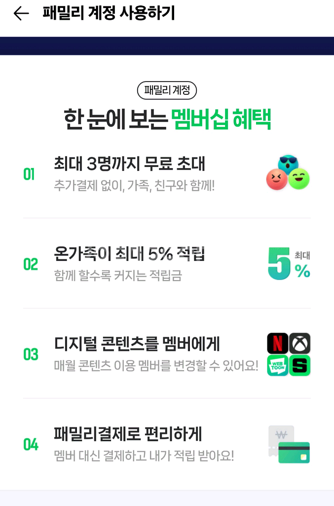 네이버 멤버쉽 멤버십 1개월--0