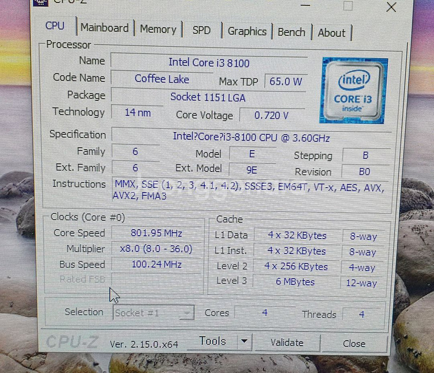 인텔 cpu i3 8100--1