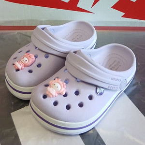 크록스c6 130 라벤더 지비츠포함