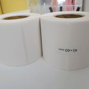 모조지 사각형 무지 롤스티커 40 x 60 mm 2롤
