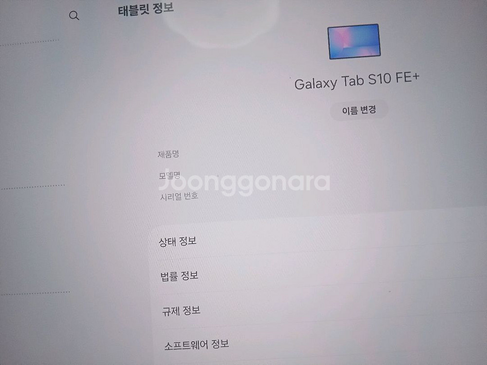 ss급 s 10 fe plus 태블릿 급처합니다--2