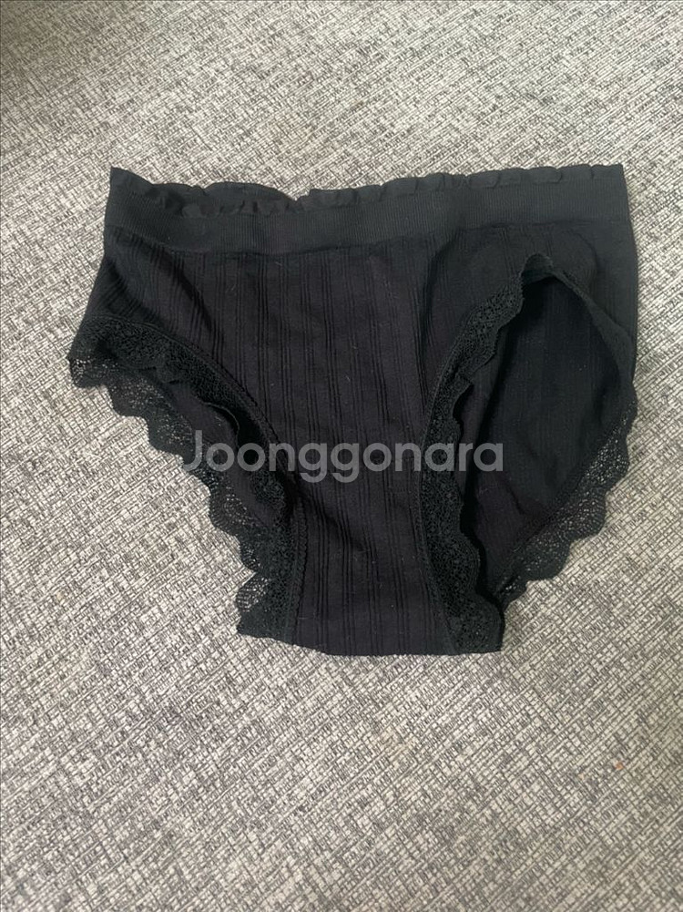 블랙 면팬티 팬티 레이스--1