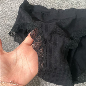 블랙 면팬티 팬티 레이스