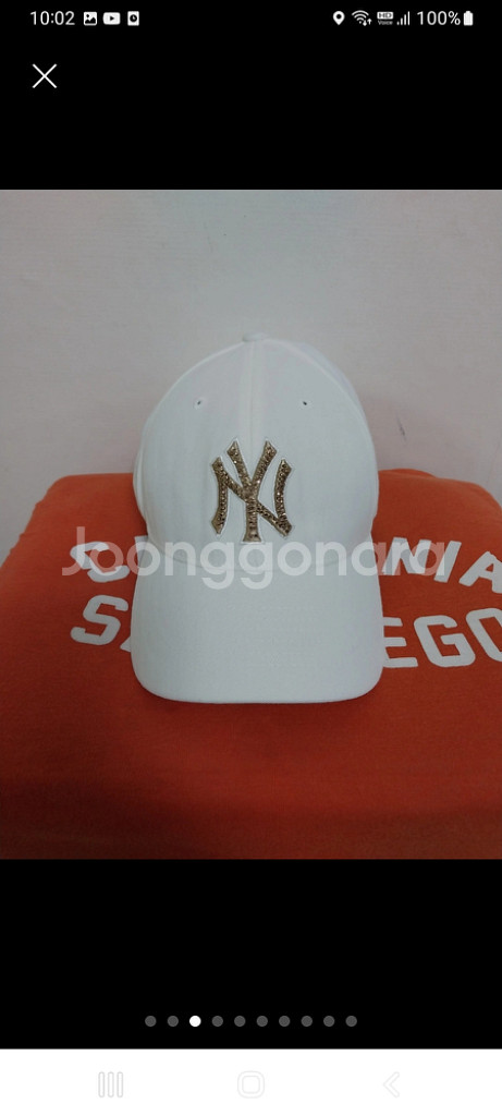 여성 MLB 큐빅 로고 야구모자, 볼캡 (한정판)--2