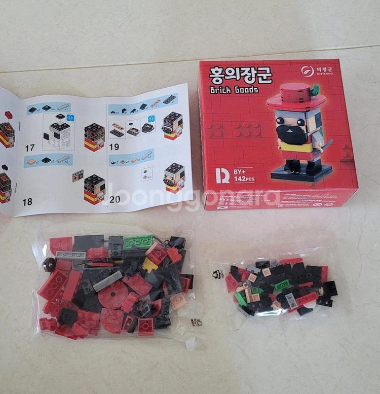 홍의장군 피규어 브릭 굿즈 레고 블록 142pcs 새거--0