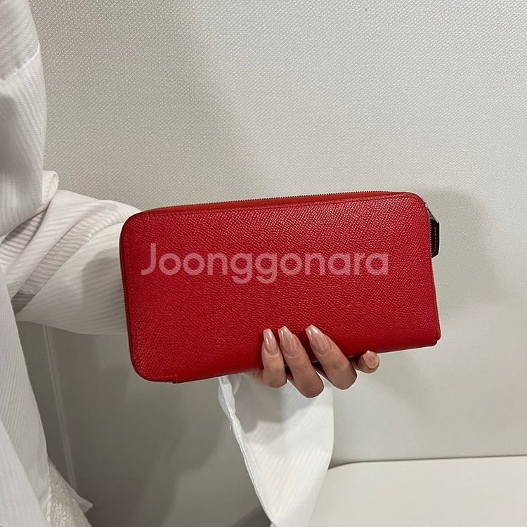 정품 에르메스 실크인 클래식 지퍼 장지갑--1