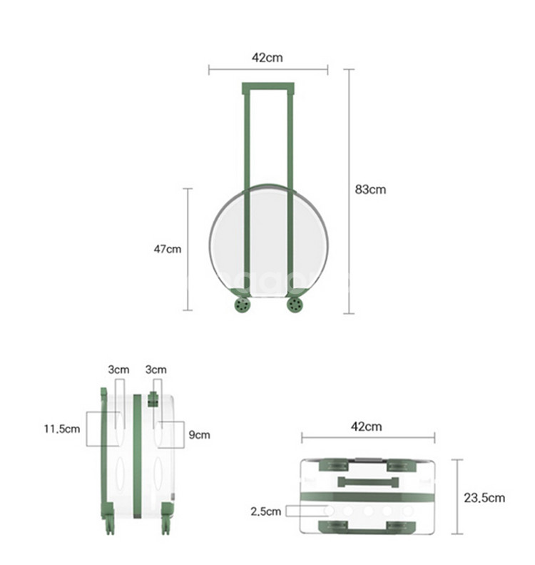 반려동물 투명 캐리어 휴대식 캣백 에어 박스 강아지 외--4