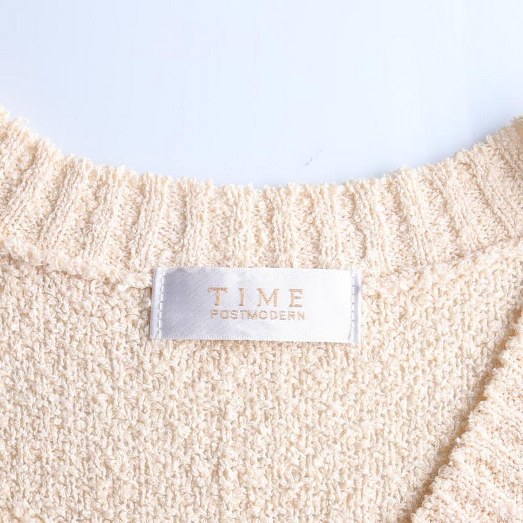 [S]타임 린넨77% 베이지 브이넥 민소매 니트 베스트--5