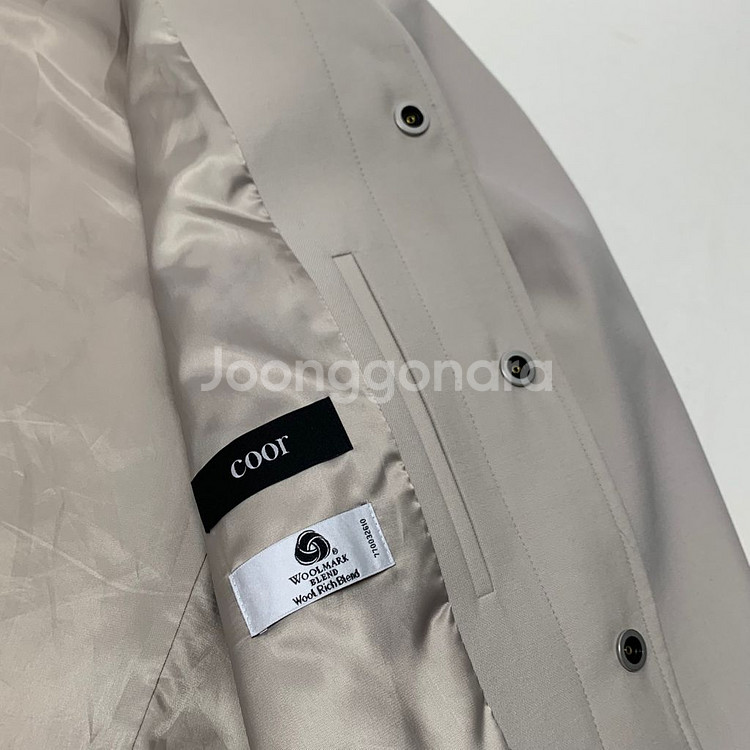 COOR 쿠어 오버핏 울 크롭 자켓 (M)--3