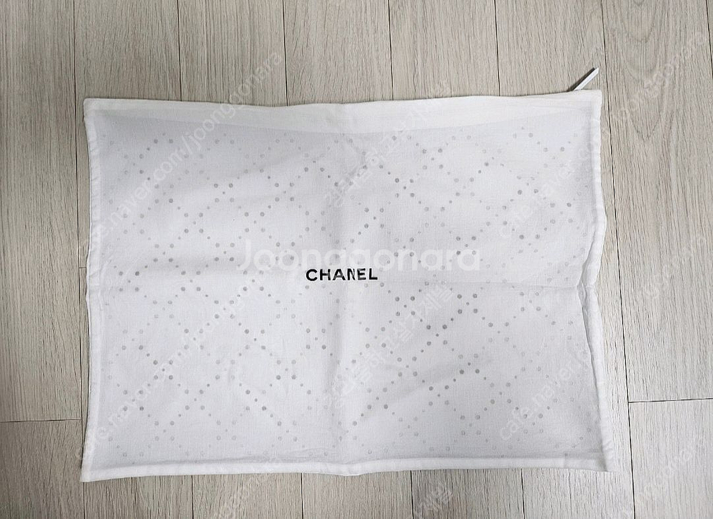 정품) 샤넬 빅 사각 화이트 면 파우치 (코스메틱)--0