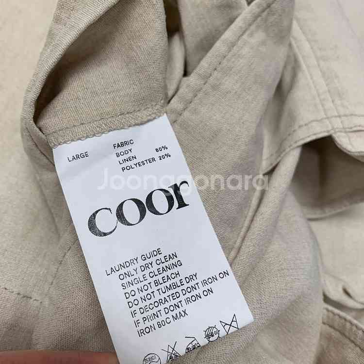 COOR 쿠어 오버핏 린넨 자켓 (L)--7