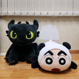 새상품) 드래곤 길들이기 투슬리스 인형+짱구 인형