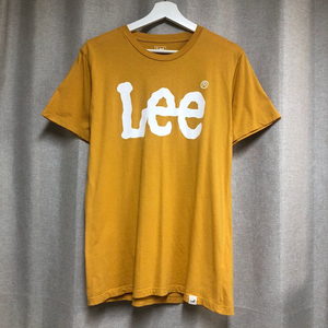 Lee 리 로고 머스타드 컬러 반팔티 (S)