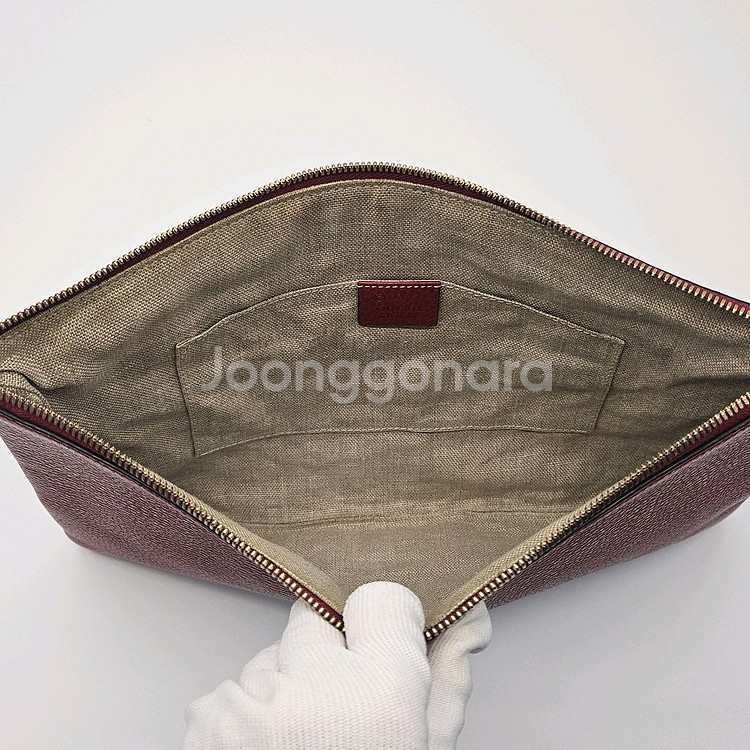 정품 구찌 뱀부 클러치백 (레드)--9