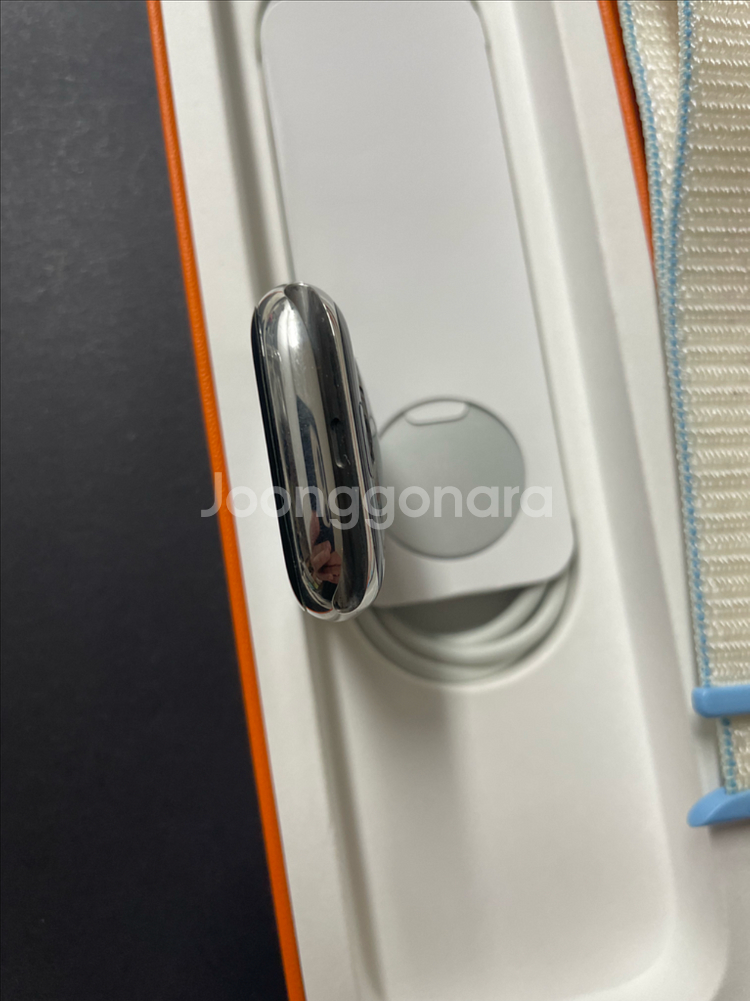 애플워치7에르메스 실버 45mm S급--4