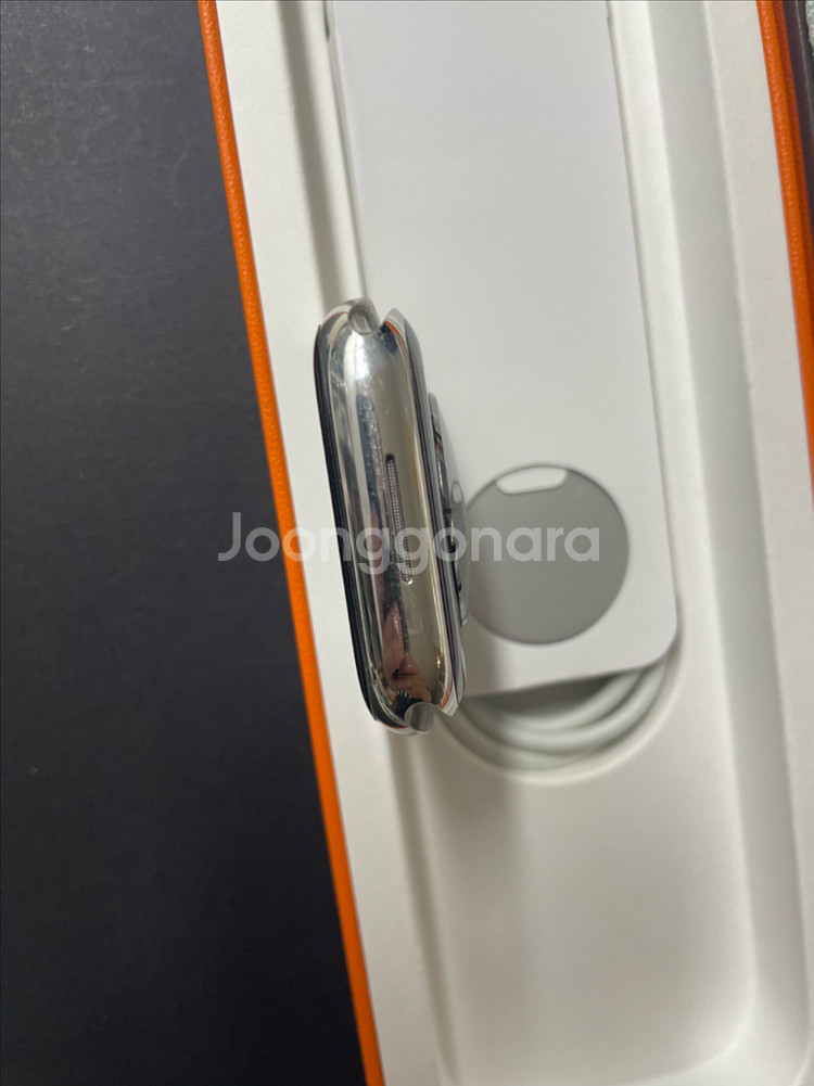 애플워치7에르메스 실버 45mm S급--5