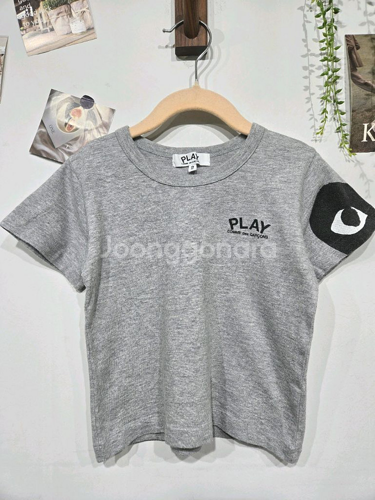 꼼데가르송 아동 반팔 티셔츠 라운드넥--0