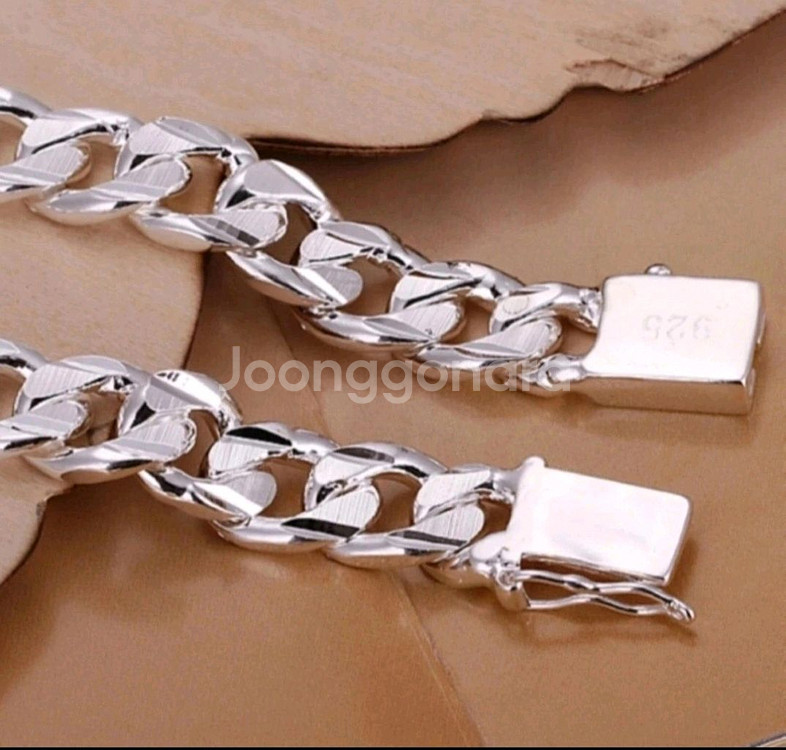 (새상품) 은 팔찌 925 남성,여성 다함게 차차차--3