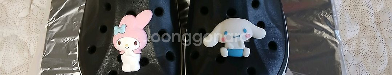 크록스 정품250 바야밴드 블랙.지비츠 포함m6w8--6