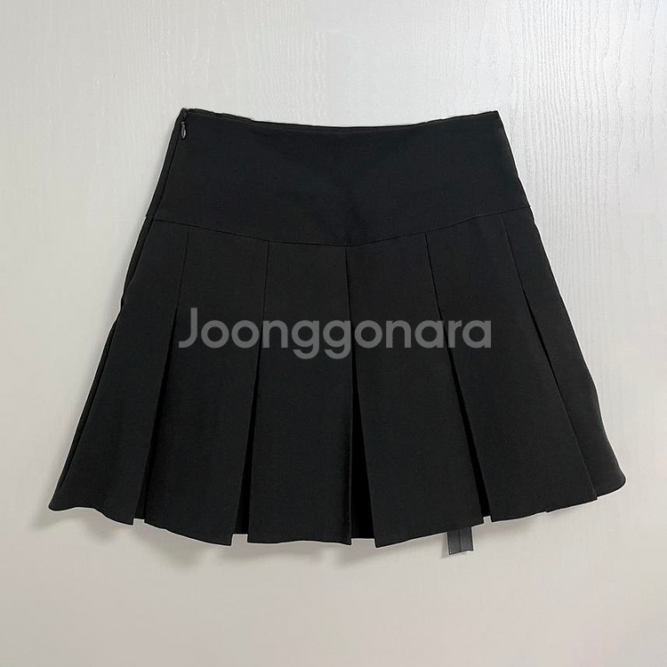 (S) 아날로그 플리츠 버클 벨트 미니 스커트--1