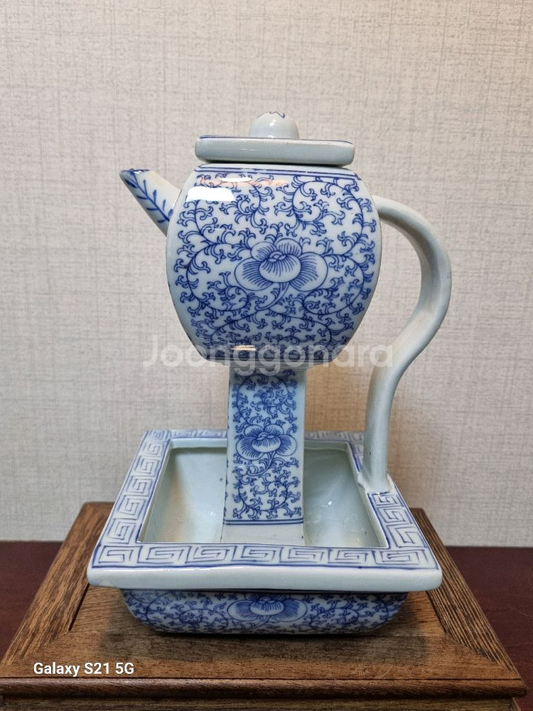중국 청화백자 유등 도자기 - 높이22cm--0