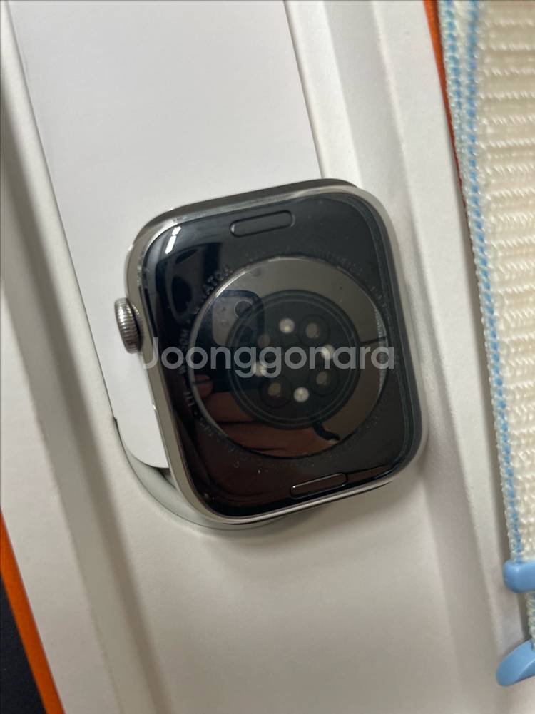 에플워치7에르메스 45mm 실버 S급--5