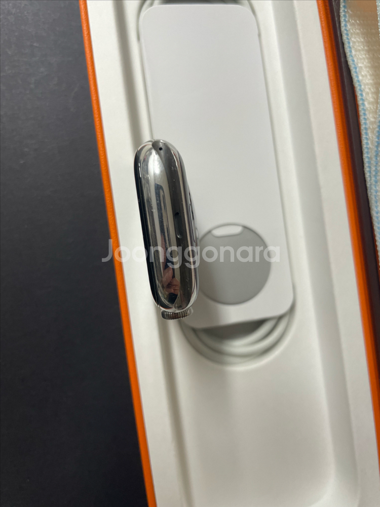 에플워치7에르메스 45mm 실버 S급--4