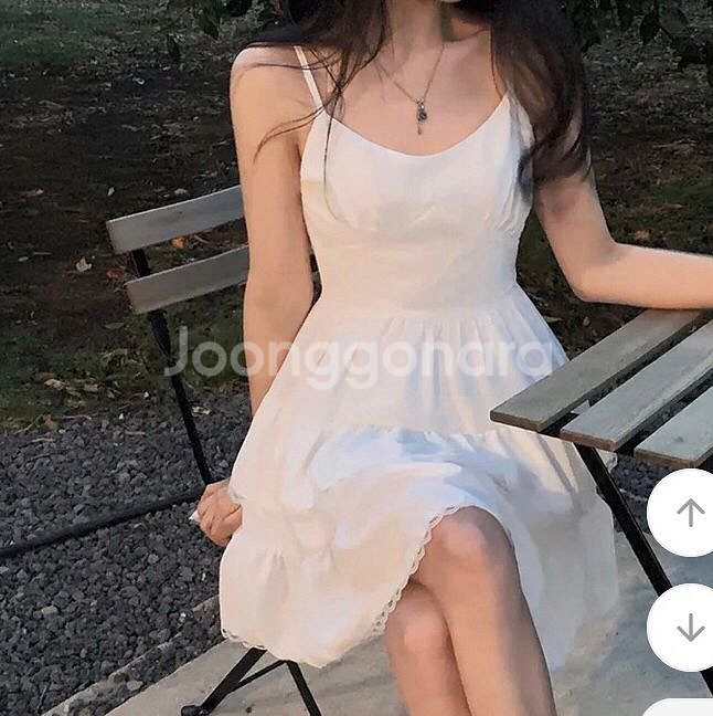 (새상품)캉캉 미니 원피스 화이트--0
