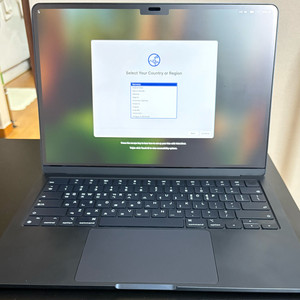 맥북에어 m2 13.6 미드나이트 8g ram 512