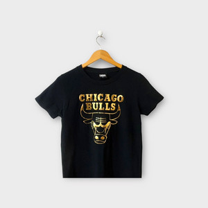 NBA Chicago Bulls 골드 그래픽 티셔츠