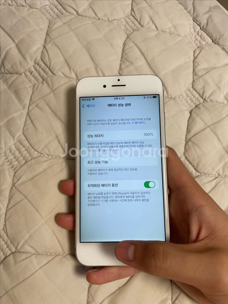 아이폰 6s 64gb 배터리 효율 100%--4