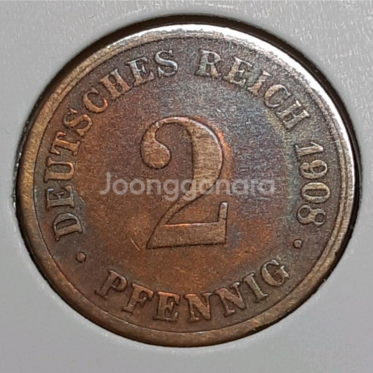 독일 1908년 2페닝.외국주화 주화 화폐 동전--1