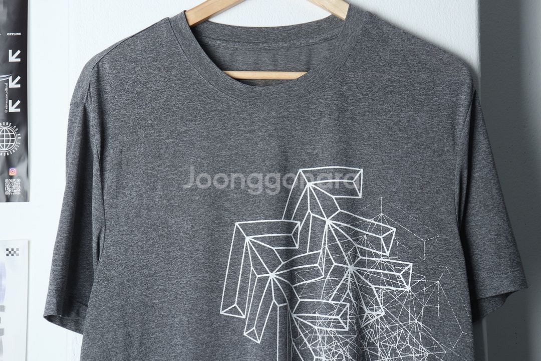 (L) 코오롱스포츠 반팔 티셔츠 수선자국 기능성--4