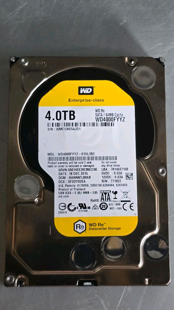 WD Re 4TB HDD Enterprise-class