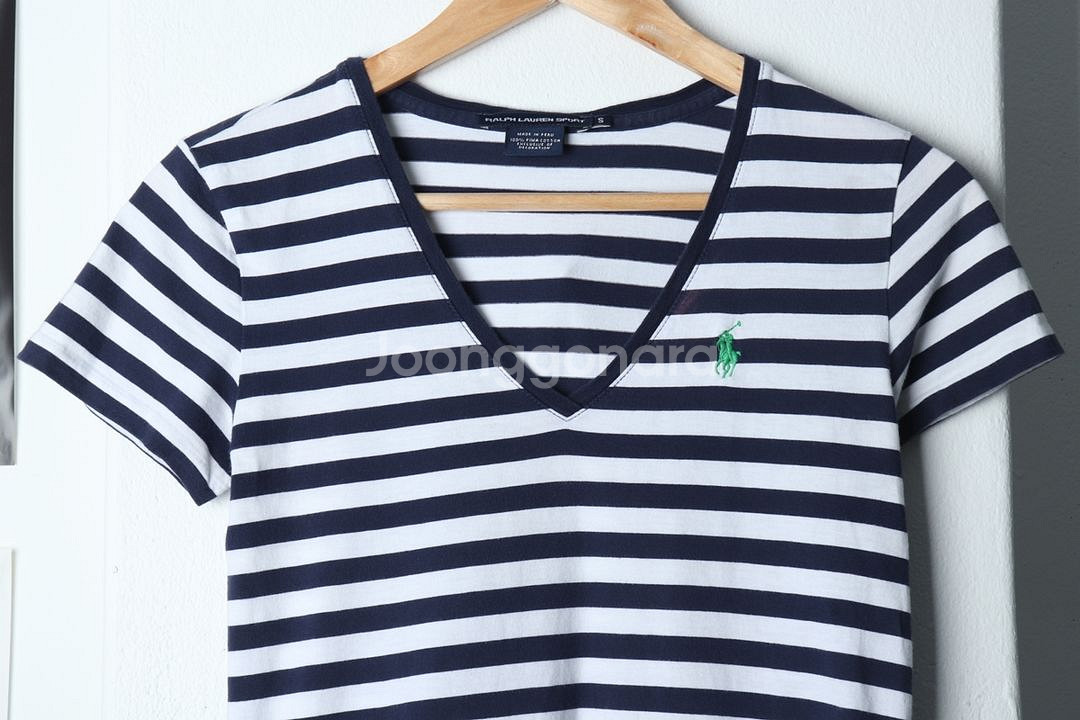W(S) 폴로 랄프로렌 반팔 티셔츠 이염 브이넥--5