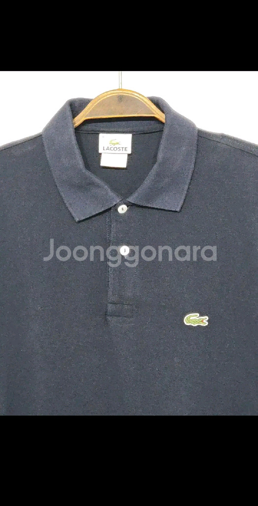 (M) 라코스테 반팔 카라티 네이비 폴로 티셔츠 해외판--1