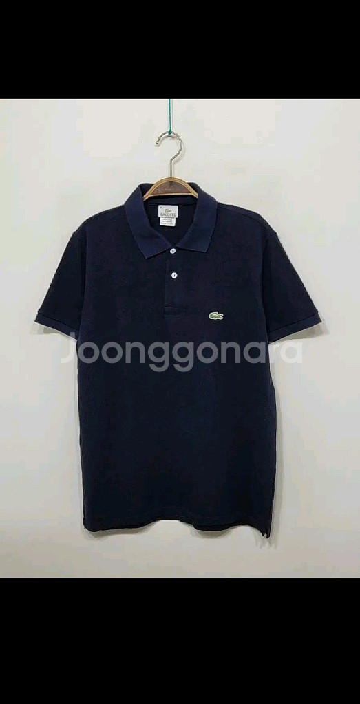 (M) 라코스테 반팔 카라티 네이비 폴로 티셔츠 해외판--0