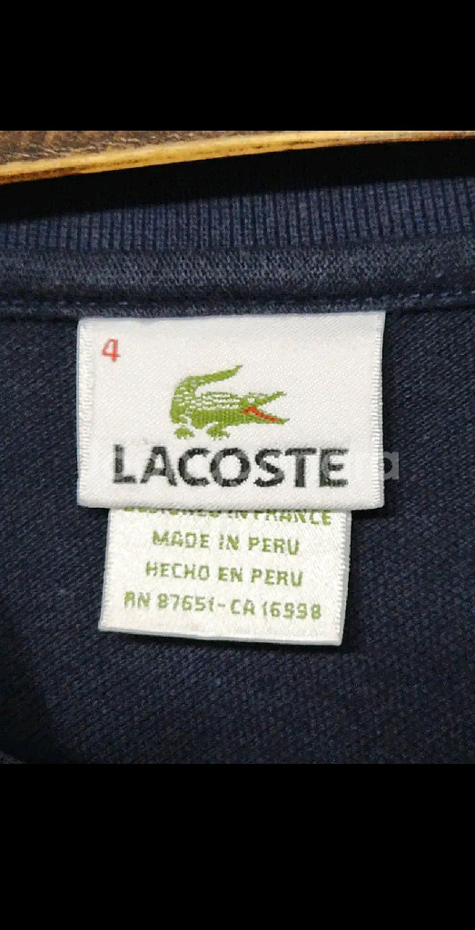 (M) 라코스테 반팔 카라티 네이비 폴로 티셔츠 해외판--2