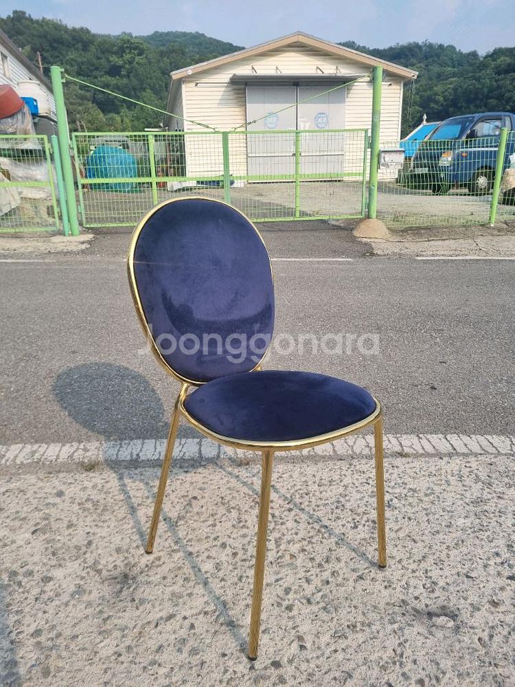 골드 금장의자 (핑크,남색)--3