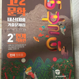 <새책> 고2 문학 내신대비 기출문제집 버블티 천재 정