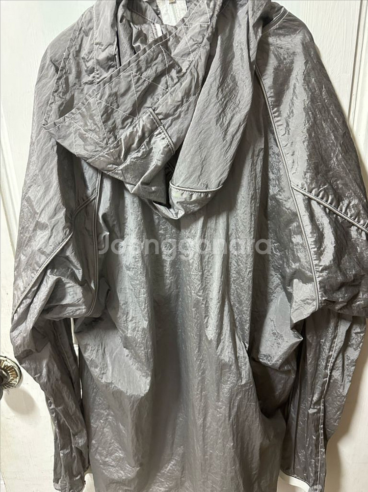 스톤아일랜드 나일론메탈 후드 아노락 실버 그레이 2xl--1
