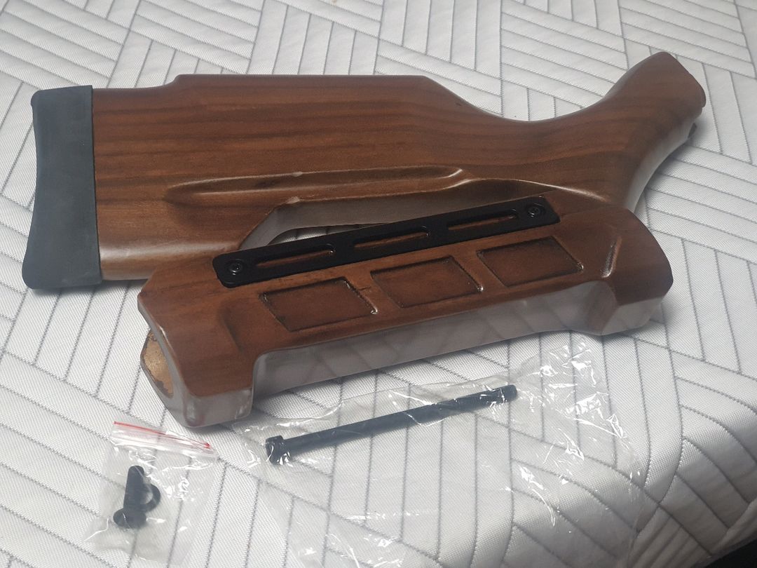 알파킹 M870 AKA R1 레밍턴 전용 리얼우드 스톡--0