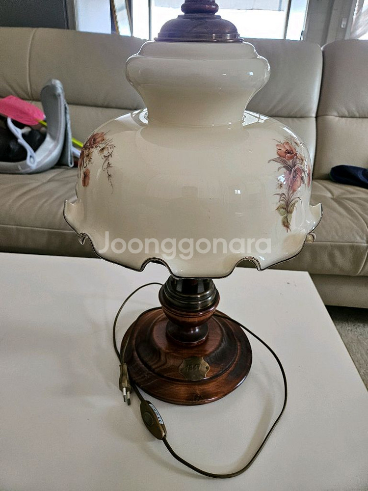 앤틱 이태리 대형글라스 스텐드--0