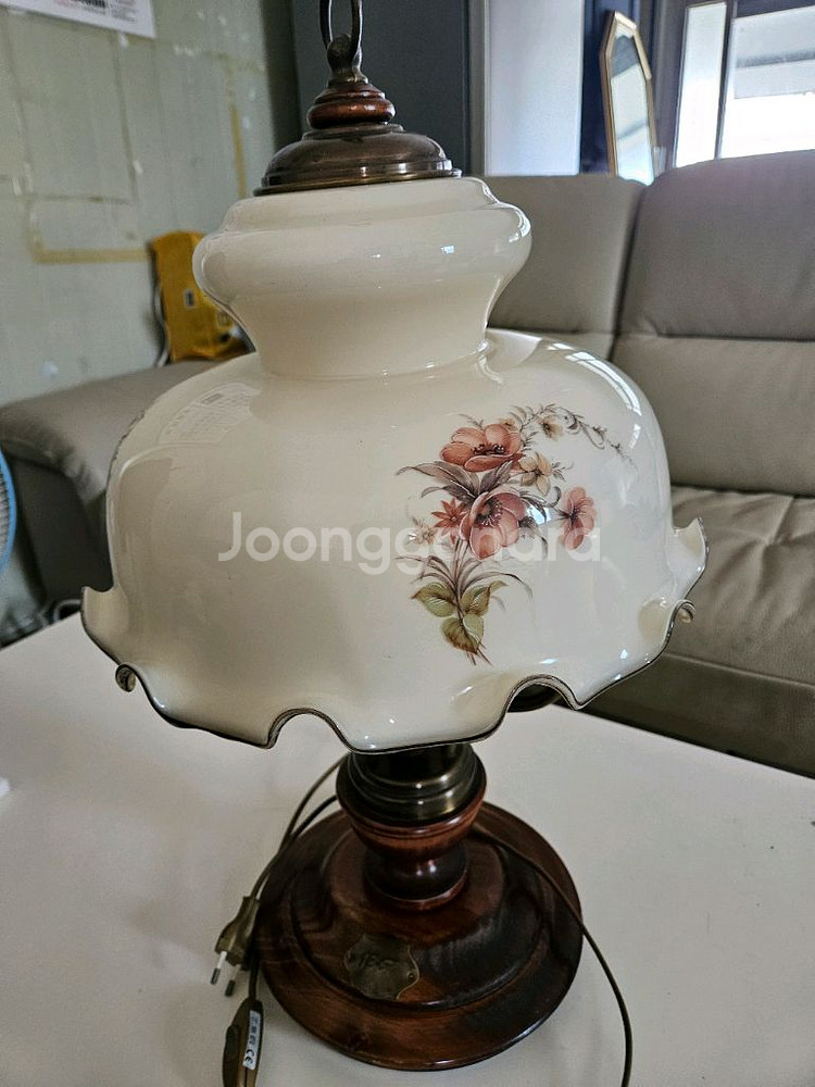 앤틱 이태리 대형글라스 스텐드--5