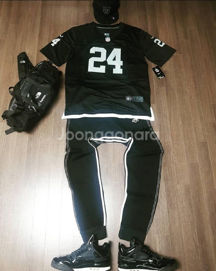 나이키 nfl져지 새제품.레이더스 풋볼져지 슈프림 스투--8