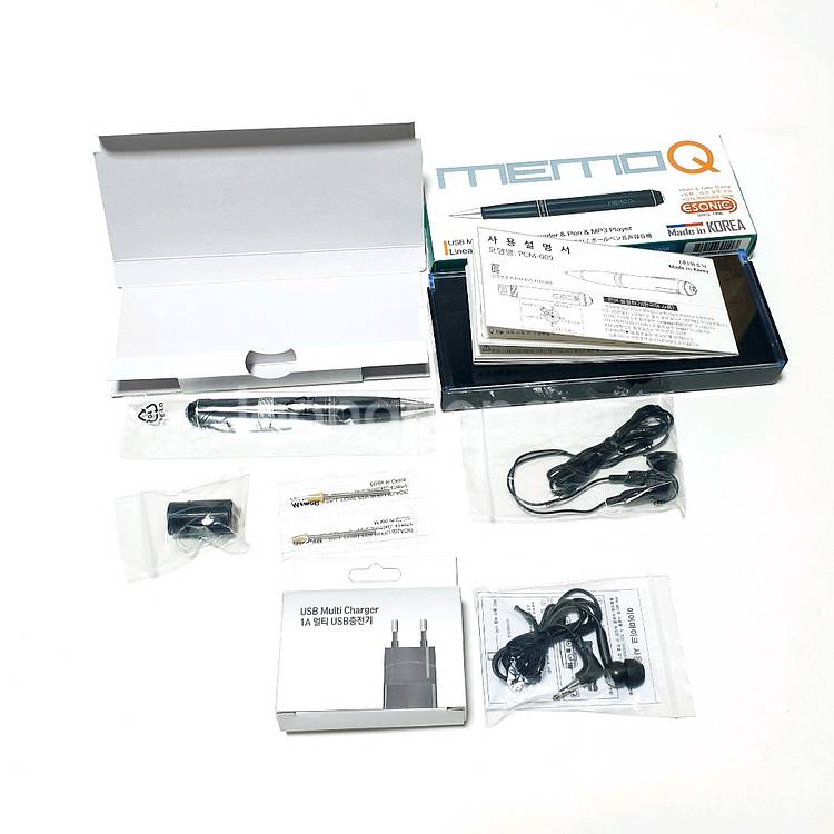 [새상품] 이소닉 PCM-009 볼펜 녹음기 16G +--2
